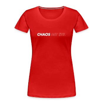 Chaos mit Stil - Frauen Premium Bio T-Shirt - Rot - Vorne - Mia (176cm)