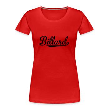 biilard - Women's Premium Organic T-Shirt - red - Front - Mia (176cm)