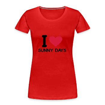 i love sunny days - Women's Premium Organic T-Shirt - red - Front - Mia (176cm)