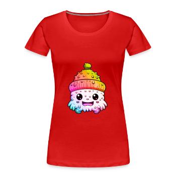 Hiver, Esquimau, Bande dessinée, Hivernal - T-shirt bio Premium Femme - rouge - Devant - Mia (176cm)