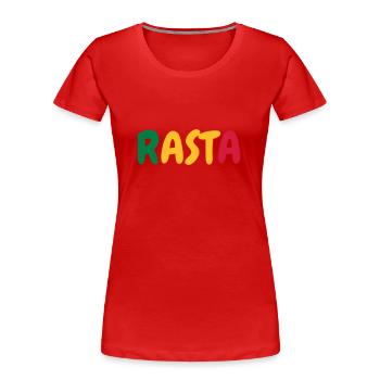 Cannabis / Drogen / Haschisch / Alkohol / Weed - Frauen Premium Bio T-Shirt - Rot - Vorne - Mia (176cm)