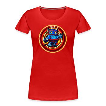 Böser Roboter Serie 006 - Frauen Premium Bio T-Shirt - Rot - Vorne - Mia (176cm)