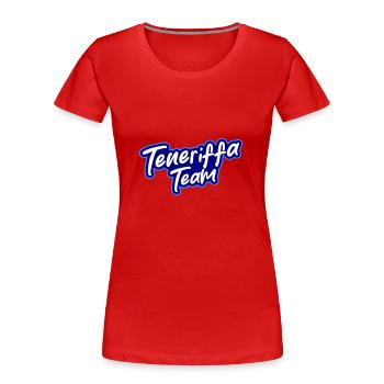 Teneriffa Team - Frauen Premium Bio T-Shirt - Rot - Vorne - Mia (176cm)