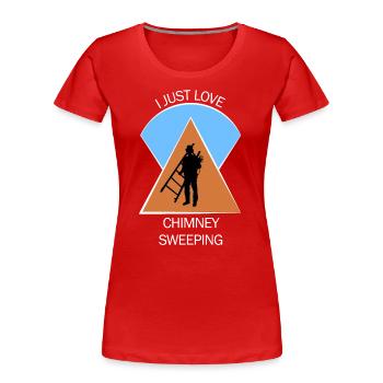Schornsteinfeger Schlotfeger - Frauen Premium Bio T-Shirt - Rot - Vorne - Mia (176cm)