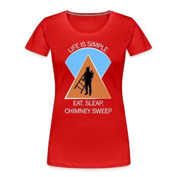 Schornsteinfeger Schlotfeger - Frauen Premium Bio T-Shirt - Rot - Vorne - Mia (176cm)