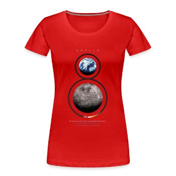 Apollo 8 - Frauen Premium Bio T-Shirt - Rot - Vorne - Mia (176cm)