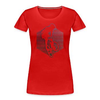 Herren bmx fahrrad Damen bmx Radfahren bmx jungen - Frauen Premium Bio T-Shirt - Rot - Vorne - Mia (176cm)