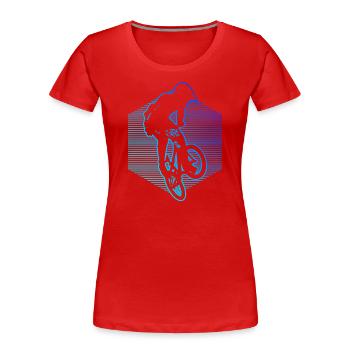Herren bmx fahrrad bmx jungen bmx Radfahren - Frauen Premium Bio T-Shirt - Rot - Vorne - Mia (176cm)