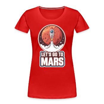 Mars Planet Planeten Sonnensystem - Frauen Premium Bio T-Shirt - Rot - Vorne - Mia (176cm)