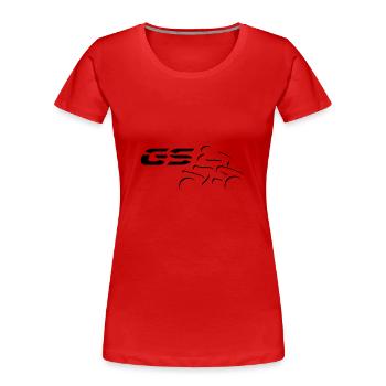 Logo GS-Fahrer Nr. 3 | black - Frauen Premium Bio T-Shirt - Rot - Vorne - Mia (176cm)