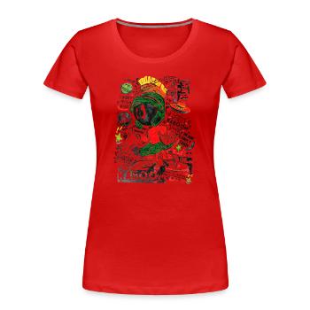 Looney Tunes Marvin Le Martien - T-shirt bio Premium Femme - rouge - Devant - Mia (176cm)