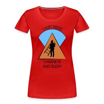 Schornsteinfeger Schlotfeger - Frauen Premium Bio T-Shirt - Rot - Vorne - Mia (176cm)