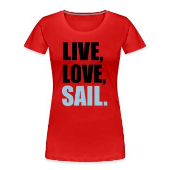 voile - T-shirt bio Premium Femme - rouge - Devant - Mia (176cm)