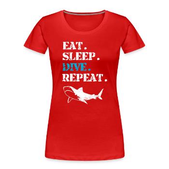 Tauchen Taucher - Frauen Premium Bio T-Shirt - Rot - Vorne - Mia (176cm)
