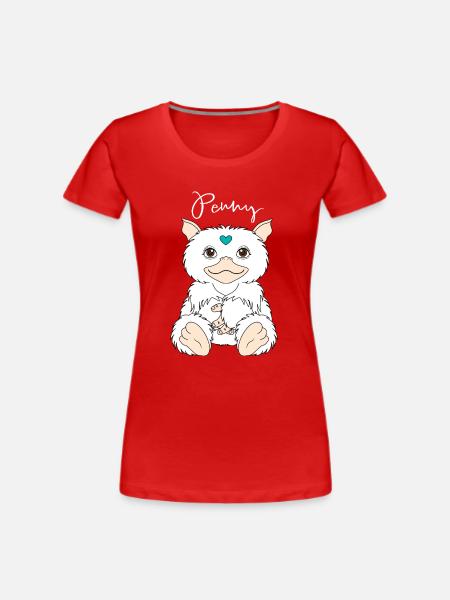 Penny - Frauen Premium Bio T-Shirt - Rot