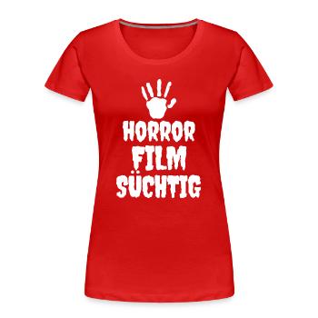 Film Schauen Movies Statement Kinoabend Dvd Abend - Frauen Premium Bio T-Shirt - Rot - Vorne - Mia (176cm)