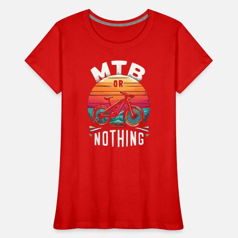 Conception de citation d’aventure en VTT T-shirt bio Premium Femme