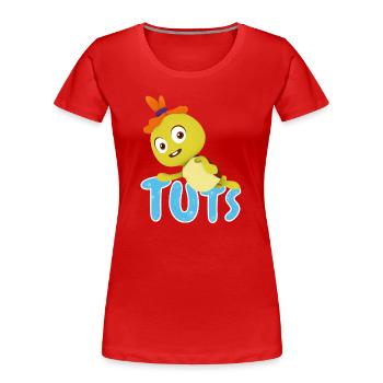 Maari - Abenteuer Am Riff Schildkröte Tuts - Frauen Premium Bio T-Shirt - Rot - Vorne - Mia (176cm)