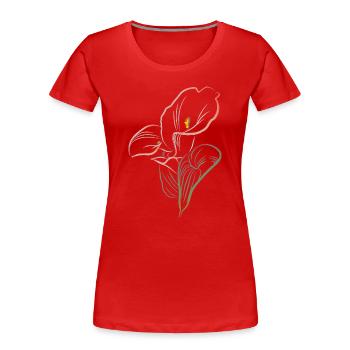 CALLA mix AutmnOrange2 - Women's Premium Organic T-Shirt - red - Front - Mia (176cm)