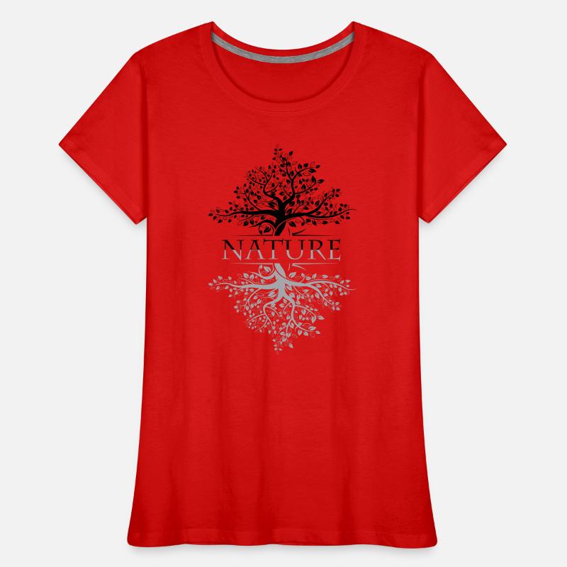 Tree Reflection Nature Symbol Forest Nature Conservation icon Women's Premium Organic T-Shirt