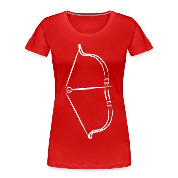 Pfeil und Bogen - Frauen Premium Bio T-Shirt - Rot - Vorne - Mia (176cm)