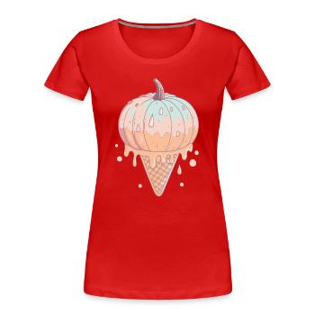 Pastel Glazed Pumpkin - Women's Premium Organic T-Shirt - red - Front - Mia (176cm)
