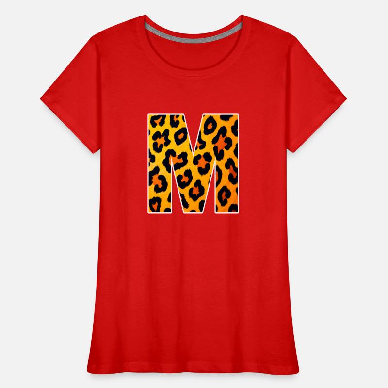 Leopard M Letter Women's Premium Organic T-Shirt