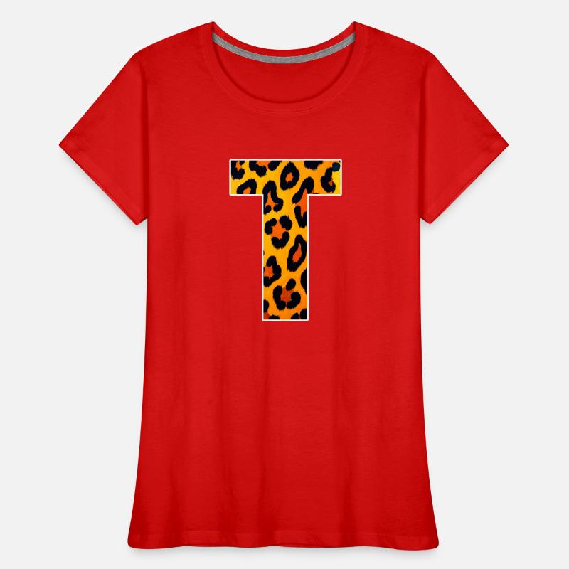 Leopard_Buchstabenmuster_ _T Women's Premium Organic T-Shirt