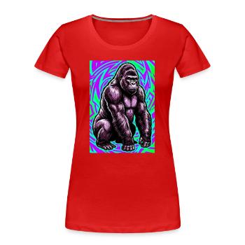 gorille - T-shirt bio Premium Femme - rouge - Devant - Mia (176cm)