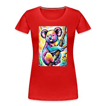 Koala - Women's Premium Organic T-Shirt - red - Front - Mia (176cm)