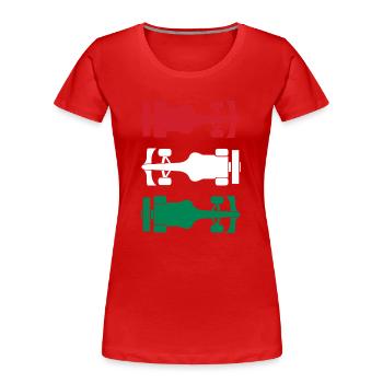 Formule Hongrie Formel Racing Ungarn - T-shirt bio Premium Femme - rouge - Devant - Mia (176cm)