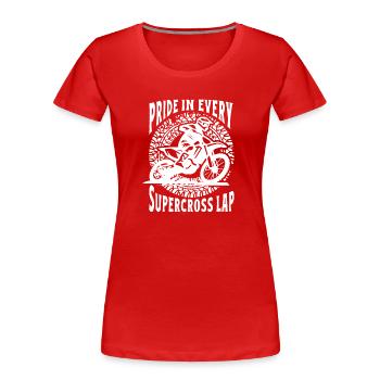 Dirtbike Rider Supercross Lap MX Motocross - Frauen Premium Bio T-Shirt - Rot - Vorne - Mia (176cm)