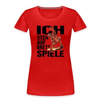 skate sk8 skateboarder halfpipe - Frauen Premium Bio T-Shirt - Rot - Vorne - Mia (176cm)