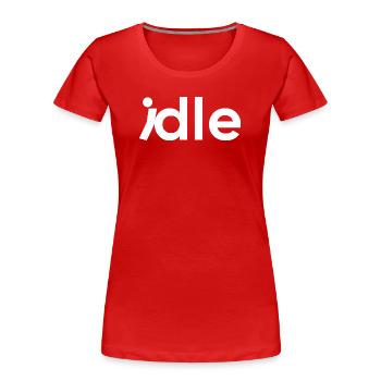 Idle - Women's Premium Organic T-Shirt - red - Front - Mia (176cm)