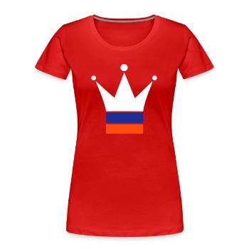 Russia - Women's Premium Organic T-Shirt - red - Front - Mia (176cm)