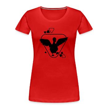 Swan - Bird Nature Conservation Animal lover - Women's Premium Organic T-Shirt - red - Front - Mia (176cm)
