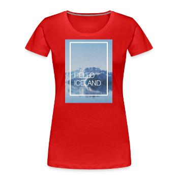 Island Eisberg Eisscholle Iceland - Frauen Premium Bio T-Shirt - Rot - Vorne - Mia (176cm)