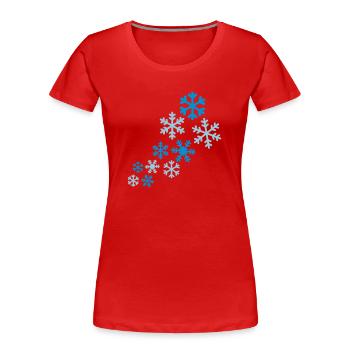 Snow - Women's Premium Organic T-Shirt - red - Front - Mia (176cm)