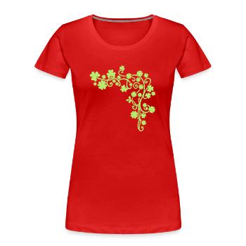 Shamrocks - T-shirt bio Premium Femme - rouge - Devant - Mia (176cm)