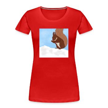 Squirrel - Women's Premium Organic T-Shirt - red - Front - Mia (176cm)