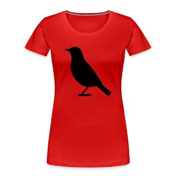 Oiseau - T-shirt bio Premium Femme - rouge - Devant - Mia (176cm)