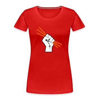 Glowstick - Party - Rave - Women's Premium Organic T-Shirt - red - Front - Mia (176cm)