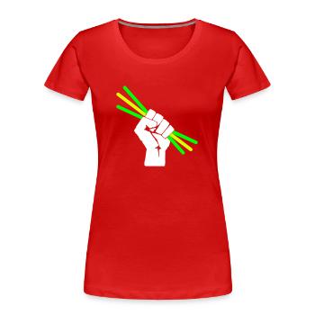 Glowstick - Party - Rave - Women's Premium Organic T-Shirt - red - Front - Mia (176cm)