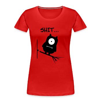 Shit Monster - Frauen Premium Bio T-Shirt - Rot - Vorne - Mia (176cm)