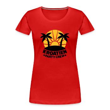 Kroatien - Frauen Premium Bio T-Shirt - Rot - Vorne - Mia (176cm)