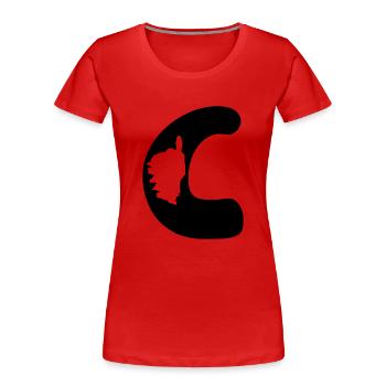 c corse map - Women's Premium Organic T-Shirt - red - Front - Mia (176cm)