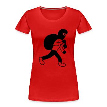 Robber - Women's Premium Organic T-Shirt - red - Front - Mia (176cm)