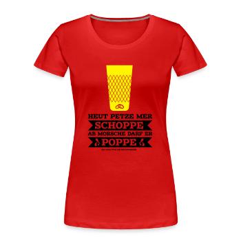 JGA hessisch Frankfurt Apfelwein Crew - Frauen Premium Bio T-Shirt - Rot - Vorne - Mia (176cm)