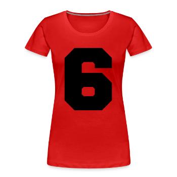 6 - Frauen Premium Bio T-Shirt - Rot - Vorne - Mia (176cm)