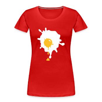 Laufendes spiegelei - V2 - Frauen Premium Bio T-Shirt - Rot - Vorne - Mia (176cm)